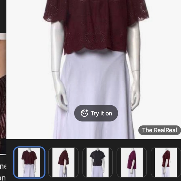 Eyelet Burgundy Top - Picture 6 of 6